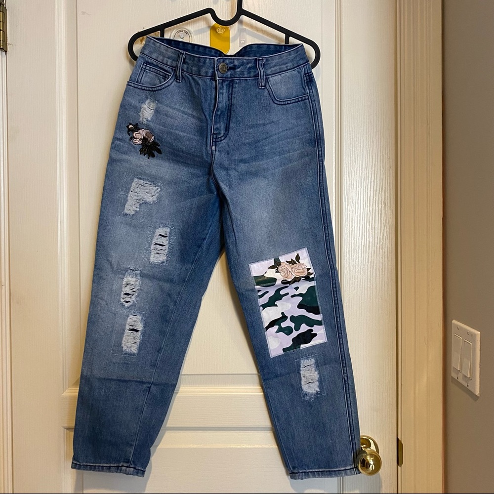 Floral jeans